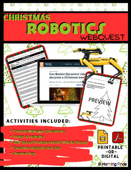 Preview of Robotics Webquest-Christmas Holiday Activity (4th, 5th, 6th, 7th, 8th)