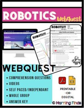 Preview of Robotics Research Webquest: Introduction to Robots (4th, 5th, 6th, 7th, 8th)