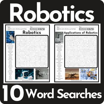 Preview of Robotics Word Search Puzzle BUNDLE