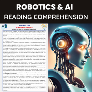 Preview of Robotics and Artificial Intelligence Reading Comprehension for AI and Robotics