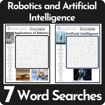 Preview of Robotics and Artificial Intelligence Word Search Puzzle BUNDLE