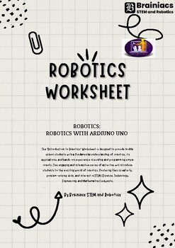 Preview of Robotics with Arduino Worksheet