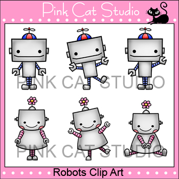 girl robot clipart