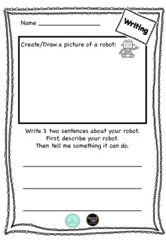 Preview of Robots - Design and Write about a Robot