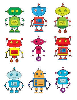 Preview of Robots (Robotics) - STEM - Clip Art