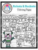 Robots & Rockets Coloring Pages Booklet: Outer Space Morni