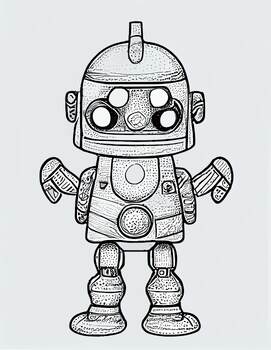 Robots coloring book for kids: fun robots Coloring Pages for boys and girls