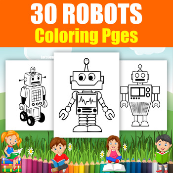 Robot Coloring Pages - Reading adventures for kids ages 3 to 5