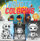 Robots coloring pages | Coloring book for kids