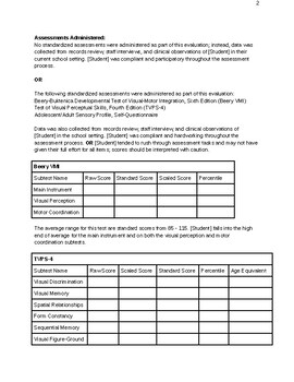 ot secondary template assessment school robust editable preview