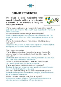 Preview of Robust structures WEDO 2.0 worksheet