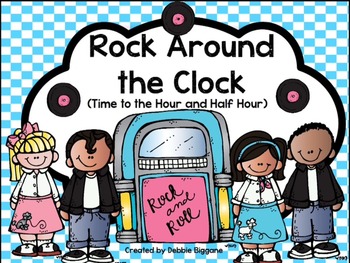 Preview of Rock Around the Clock: Time to the Hour and Half Hour Flip Chart