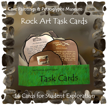 Preview of Rock Art Task Cards (INCLUDED in Cave Paintings & Petroglyphs Museum Bundle)