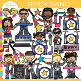 Rock Star Kids in a Rock Band Clip Art