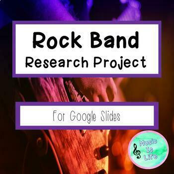Preview of Rock Band Research Project for Google Slides