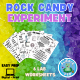 Rock Candy Lab Worksheets | No Prep science experiment | P