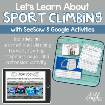Preview of Rock Climbing Informational Reader and Activity - Digital + Printable