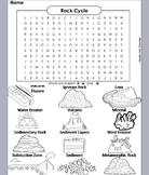 The Rock Cycle Activity Word Search Worksheet (Types of Ro