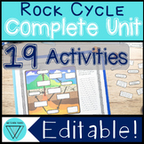 Rock Cycle Unit - MS-ESS2-1 No-Prep Activities - Types of 