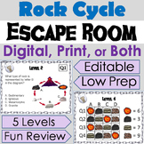 The Rock Cycle Activity Escape Room Game: Types of Rocks: 