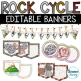 Rock Cycle Banners Printable | Science Classroom Decor Editable
