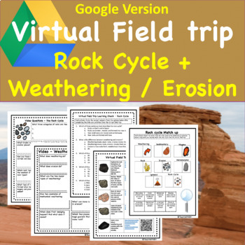 Preview of Rock Cycle Erosion and Weathering Virtual Field Trip - Digital Version - Geology