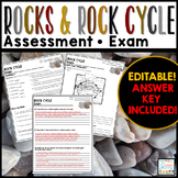 Rock Cycle Exam - Assessment Rock Types Quiz Test