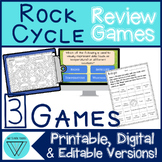 Rock Cycle Games MS-ESS2-1 No-Prep Test Review Activities 