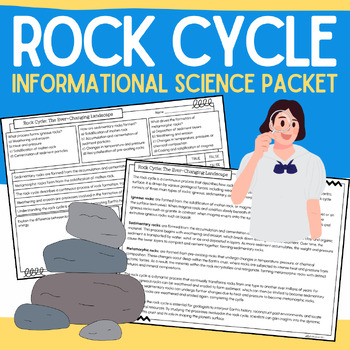 Preview of Rock Cycle: Informational Science Reading Passages, Worksheets, & Vocabulary