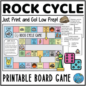 Preview of Rock Cycle Printable Board Game