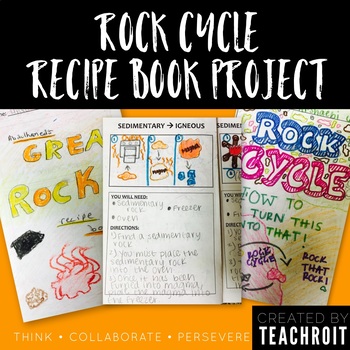 Preview of Rock Cycle Recipe Book (Foldable Book, Rubric & Teacher Guide)