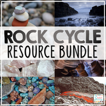 Preview of Rock Cycle Activities Resource Bundle | Rock Weathering Erosion Printables STEM