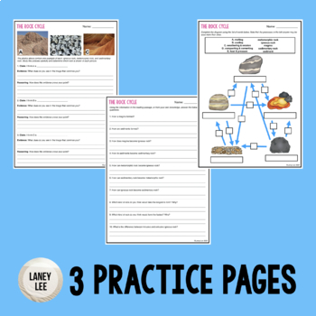 Rock Cycle Guided Reading - PDF & Digital Worksheets by Laney Lee