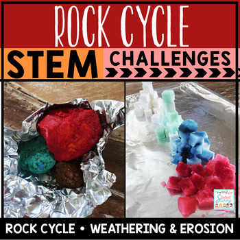 Preview of Rock Cycle Unit STEM Challenges Activities Rock Types Weathering Erosion