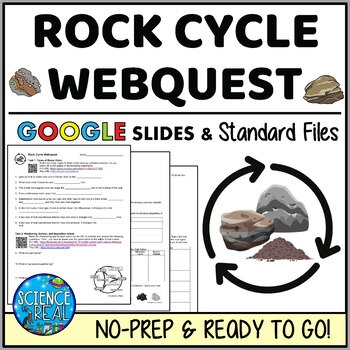 Preview of Rock Cycle Webquest with Types of Rocks Webquest