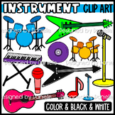 Rock Instrument Clipart! Guitar, Keyboard, Microphone, & more!