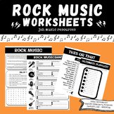 Rock Music Intro | Easy Printable Worksheet Bundle