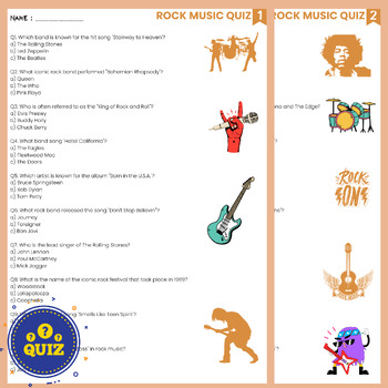 Pop Music Quiz by Cre8tive Resources