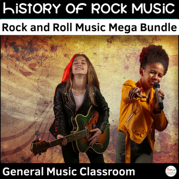 Preview of History of Rock and Roll Music | American Rock History Music Worksheets Bundle