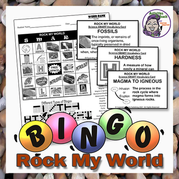 Preview of Geology Science Bingo: Rock My World - Minerals & Earth Science Bingo Game