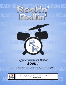 Preview of Rock'N'Rollin' Book 1 -Beginner Drumset Method: Studio License