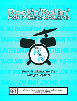 Preview of Rock'N'Rollin' For Preschoolers: A Drum Method Book for the Younger Drummer