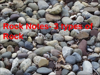 Preview of Rock Notes- Three Types of Rock (Igneous, Sedimentary, Metamorphic)