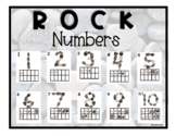 Ten Frame and Number Cards- Rocks