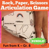 Speech Therapy Articulation Game Bundle | Rock Paper Sciss