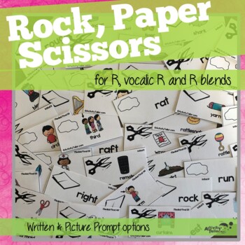 Preview of Speech Articulation Game | Speech Therapy for Letter R | Rock Paper Scissors