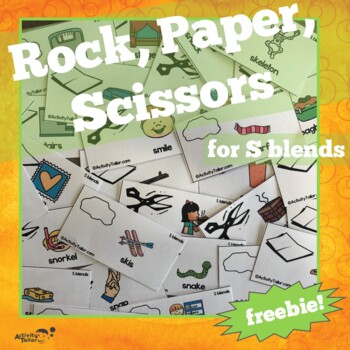Preview of Speech Therapy Articulation Game for S blends | Rock Paper Scissors