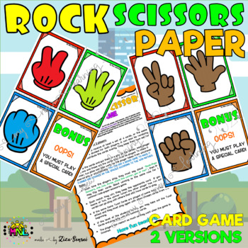 Rock Paper Scissors Card Game - 2 Versions by My New Learning