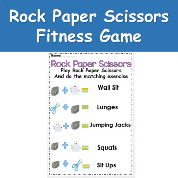 Preview of Rock Paper Scissors Fitness Games - RPS- PE - Brain Break