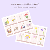 Rock Paper Scissors Spring Vocabulary Game for ESL and EFL